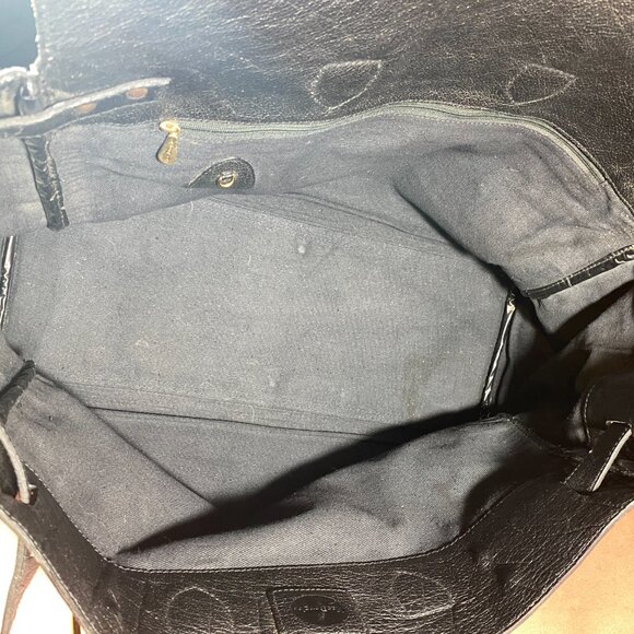 Vintage 1993 Black Leather Weekend Bag by the legendary Mac Douglas - Picture 7 of 9